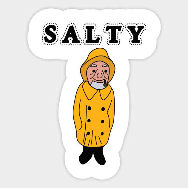 Salty Old Sailor Sticker by Alissa Carin